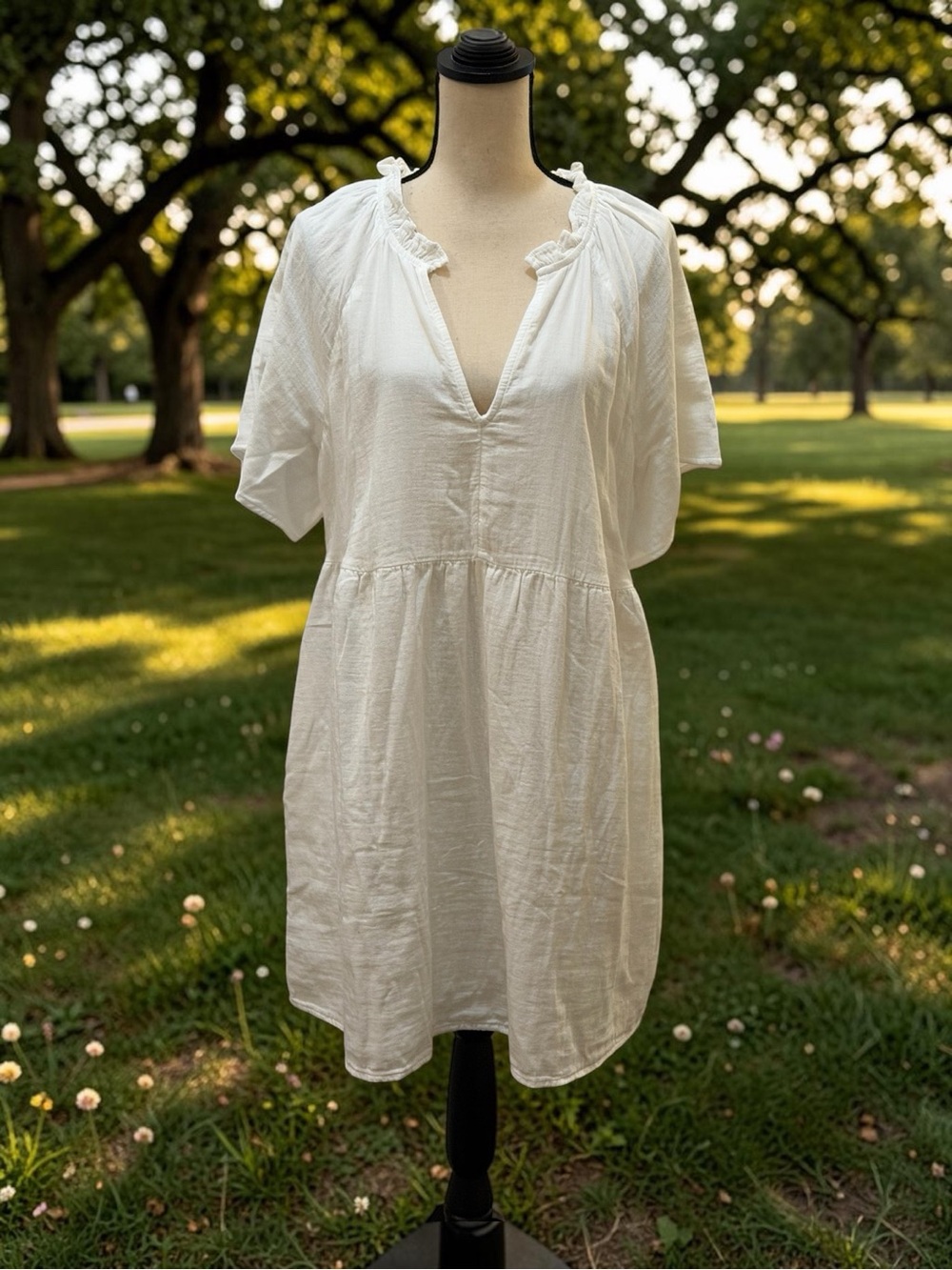 Old Navy White Summer Dress Sz XLP NWT - Picture 2 of 6